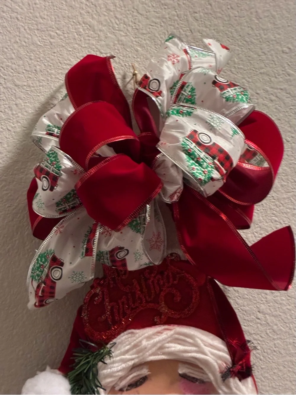 Christmas Santa  Tree, Wall, Door Hanging